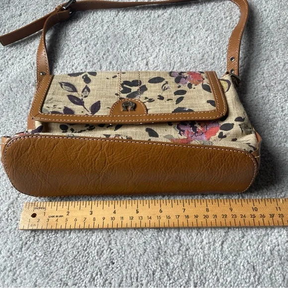 Etienne Aigner Linen & Leather Trim Shoulder Bag - Picture 10 of 12